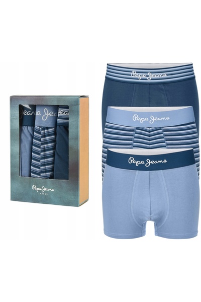 Pepe Jeans Set de boxeri bărbătești din bumbac, pachet de 3 bucăți, mărimea M