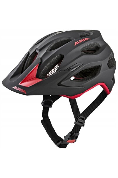Alpina Carapax 2.0 Negru-Roșu Mat Cască de bicicletă - 52-57