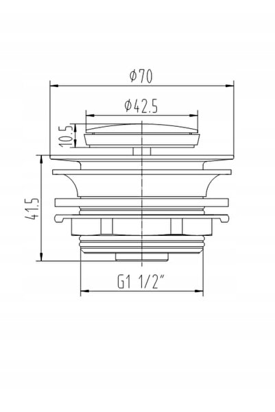 NO BRAND KOREK Robinet universal KLIK-KLAK 6/4 " S2033