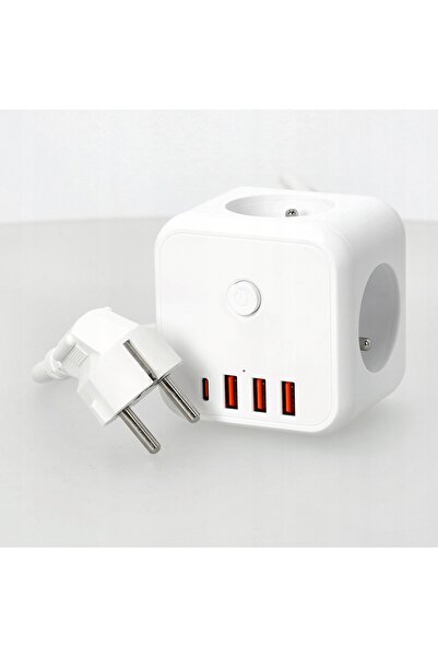 Kobi Prelungitor cu 3 prize, 1.5m, universal, 2300W, 10A, întrerupător, încăr...
