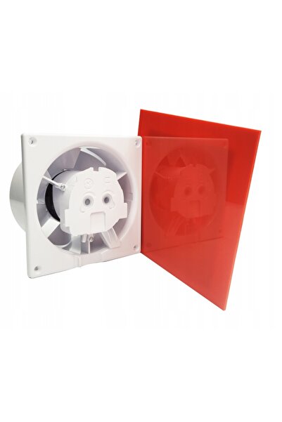 NO BRAND PANOU VENTILATOR ROȘU LUCIOS CU COMUTATOR CU TEMPORIZATOR DE ÎNTÂRZI...