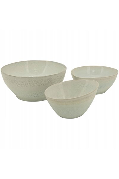 NO BRAND Bol din piatră Alb Albastru Exner 23,5x23,5x10,8 cm