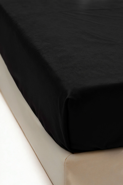 NO BRAND Cearșaf de pat din microfibră, cu ursuleț, 180x200 +30 CM, negru, polar