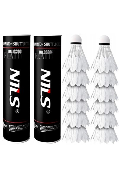 NO BRAND Fluturași de badminton din pene de rață, set de 12 bucăți, în tub, p...
