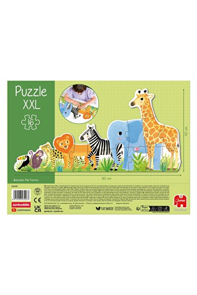 NO BRAND Puzzle-uri mari pentru copii Animale din jungla Aventură exotică Goula