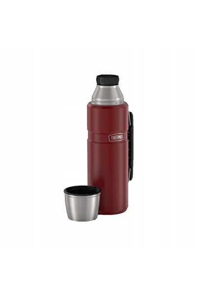 NO BRAND Termos de drumeție cu mâner 1,2l roșu rustic 170029