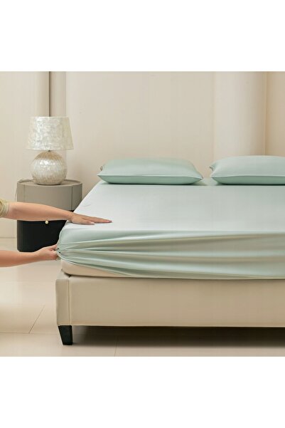 NO BRAND Cearșaf de pat din bambus, elastic, gros, 180x200, cu volan de 30cm