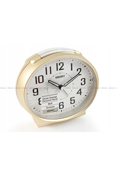 NO BRAND Ceas deșteptător Seiko QHK059G, oval, auriu, cu alarmă puternică și ...