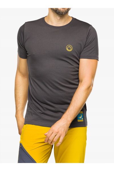 La Sportiva Tricou Solution - carbon/galben S