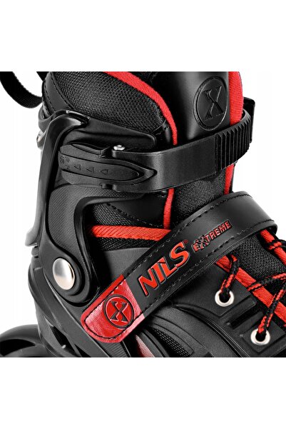 Nils Extreme Rolele 39-43 L, reglabile, roșii, cu patină din aluminiu și roți...
