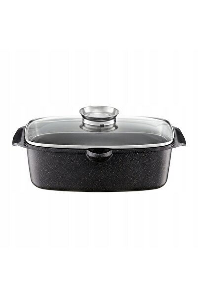 NO BRAND Tigaie (5,6 L) cu capac de sticlă (32x21 cm) Am-Luxe