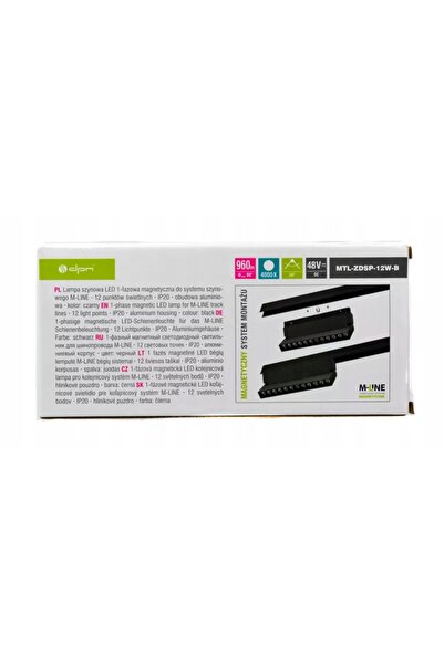 NO BRAND Proiector magnetic liniar pe șină, reglabil, 12 W, 960 lm, 4000 K, M...
