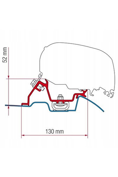 NO BRAND Adaptor pentru marchiză F65s Sprinter VW Crafter Fiamma