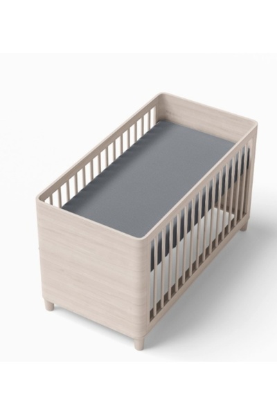 EEVI Cearșaf de pat impermeabil din bumbac 120x60 gri închis