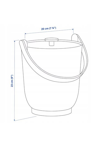 NO BRAND IKEA FARMARKVAST Coș de gunoi cu capac pentru deșeuri organice, gri-...