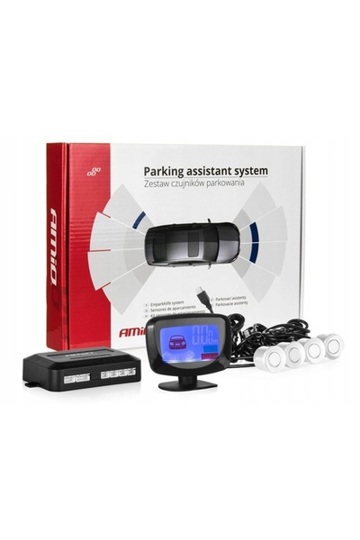 AMIO Set de senzori de parcare cu LED-GRAF, 4 senzori, 22 mm, albi, Amio, 01563
