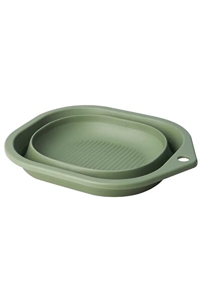 NO BRAND IKEA PEPPRIG Vas de spălat pliabil din silicon verde 10L SET x2