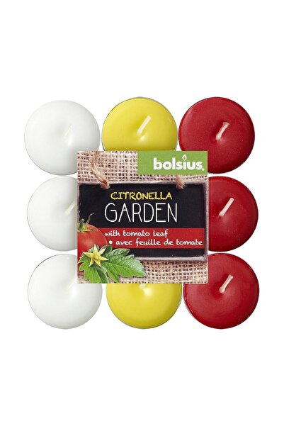 Bolsius Set 2 x 18 Lumanari Pastila Citronella, Frunze de Tomate