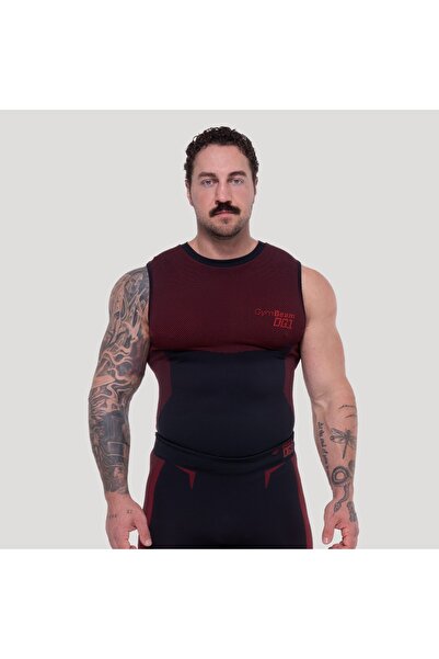 GymBeam OG1 Maiou fără cusături Negru/Roșu M