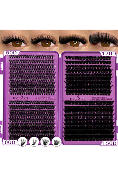 Choice6 50D 60D 120D 150D D Curl Individual Eyelash Clusters High Capacity De...