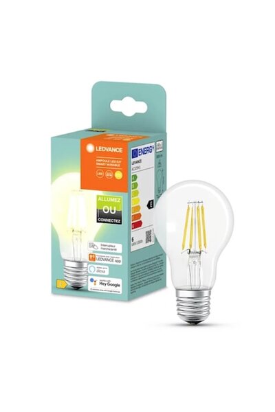 Ledvance Bec LED Dimmable SMART+ A60, Control prin telefon, Bluetooth, E27/6W...
