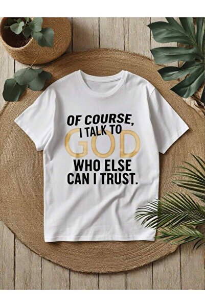 NOURAM Of Course, I Talk To God Women's Casual Short Sleeve T-Shirt 1 Piece H...
