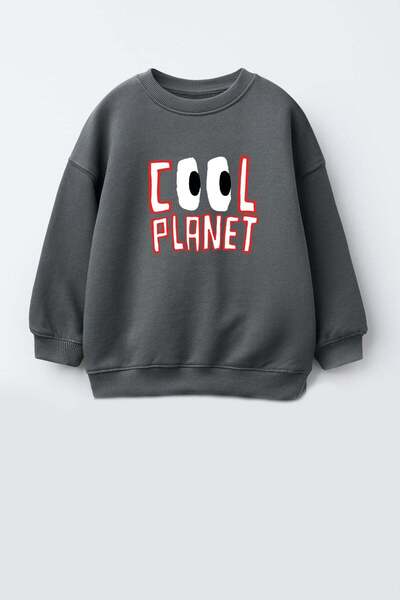 Monila Unisex Kids' 3-Yarn Fabric Printed Cotton Sweatshirt