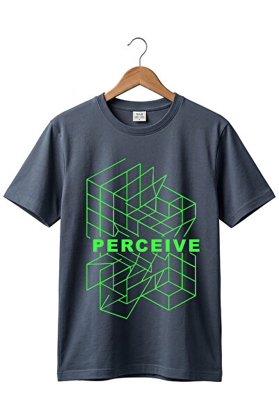 The Baski Perceive Written Geometric Neon Patterned Graphic Printed Y2K Stree...