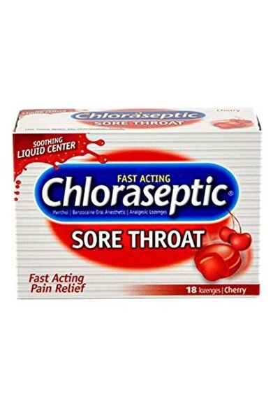 chloraseptic Fast Acting Sore Throat Lozenges, Cherry, 18 Count