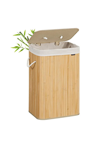 Songmics Home Coș de rufe pliabil, Songmics, 1 compartiment, 72 litri, crem