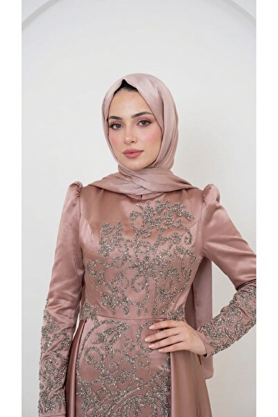 GARDROP GİYİM BELDEN PERELİNLİ İŞLEMELİ TESETTÜR ABİYE