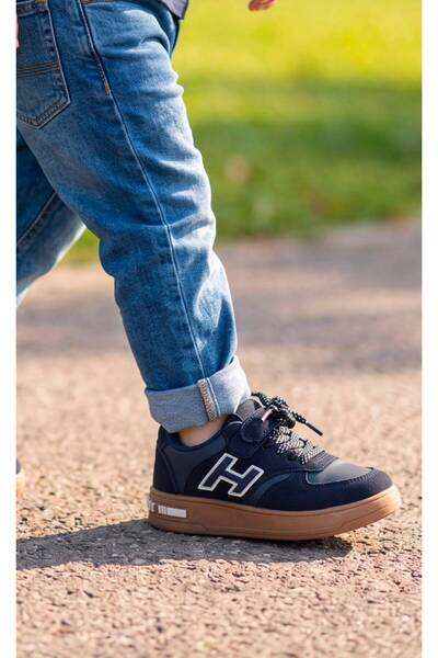 mustey Lace-Up Style Velcro Orthopedic Unisex Children's Sports Shoes