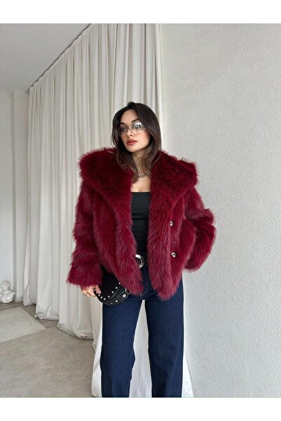 Mooi Butik Blană İDOLE 8552 - Roșu Claret