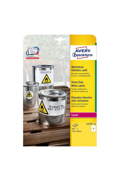 Avery Zweckform Etichete din poliester 105x148 mm AVERY, albe