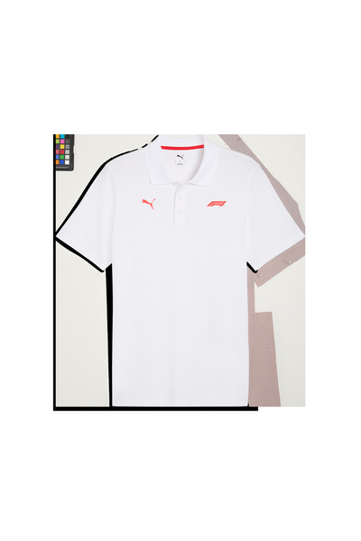 Puma F1 ESS Logo Polo 180g White Beyaz Erkek T-Shirt & Polo