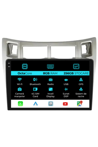 NavStore Ειδικό Σύστημα Πλοήγησης για Toyota Yaris (2005 - 2011), 9 ιντσών, 8...