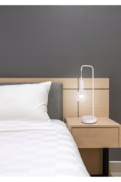 NO BRAND Lampă de masă Candellux Laren Albă, E27 Metal, Design Modern