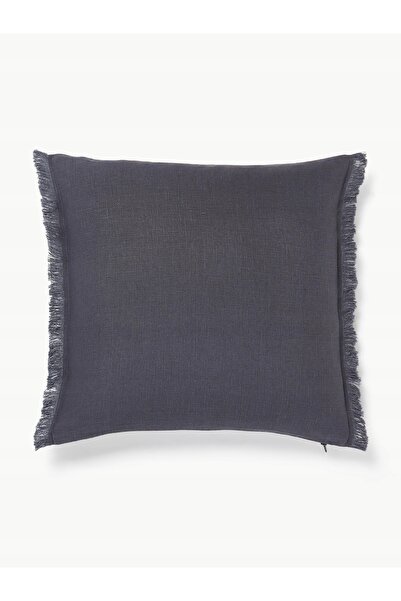 NO BRAND Față de pernă din in cu franjuri Luana B 50 x L 50 cm