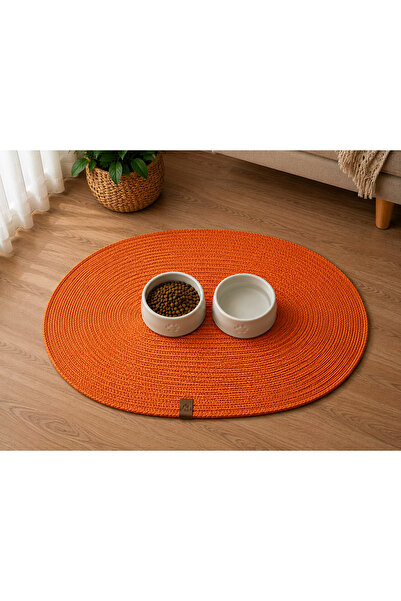 ÖRGÜM Handmade Cat Food Mat Runner Supla Multi-Purpose Decorative Mat Cat Foo...