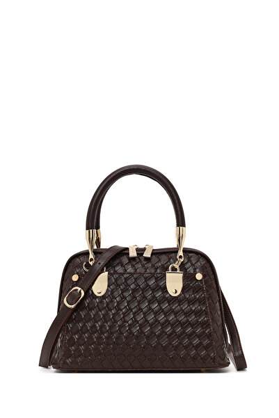 Derimod Women's Brown Long Strap Knitted Classic Shoulder Bag Wb500005So