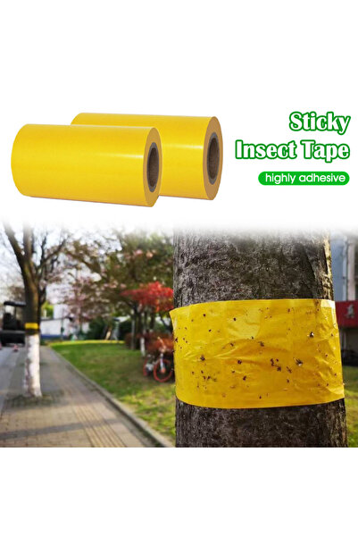 Choice 10x200cm 1 Roll 1 Roll 10M Yellow Double-Sided Sticky Insect Trap Tape...