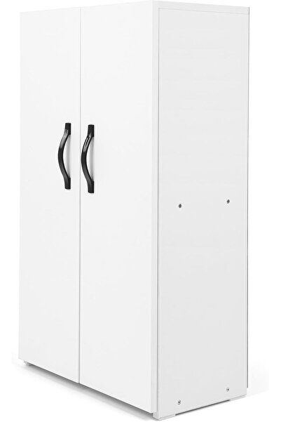 Pikas 2 Kapaklı 4 Raflı Çok Amaçlı Dolap Beyaz 59x30x100 cm | Suntalam Düzen ...