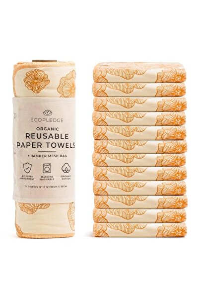 Generic Brand Natural Reusable Paper Towels Washable Roll - Ultra Absorbent D...