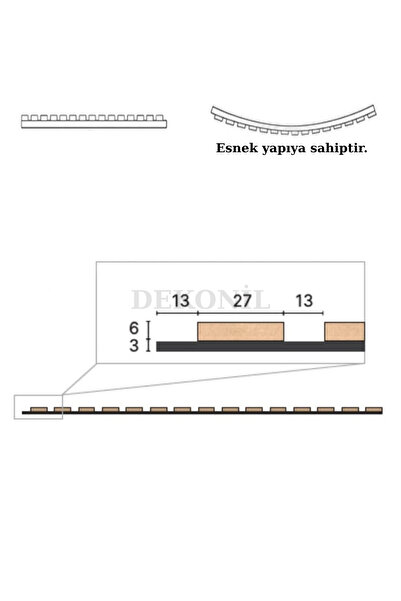 Dekonil Mdf Ahşap Keçeli Akustik Duvar Paneli 60x60 cm - Antrasit