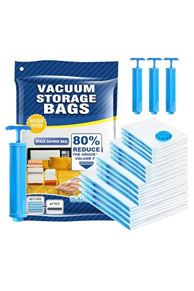 Generic PESCADOR Vacuum Storage Bags - Pack of 18 (3Jumbo/6 Large/6 Medium/3 ...
