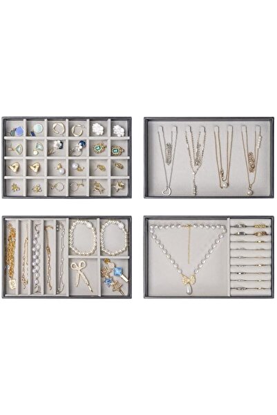 Generic ProCase Set of 4 Stackable Jewelry Organizer Trays for Drawers, Jewel...