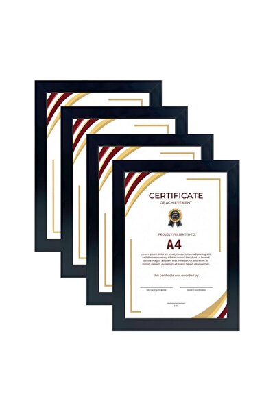 Generic Brand DECORHILLS A4 Certificate Frame & Document Frame – Real Glass, ...