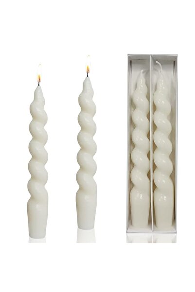 Generic Brand Spiral Taper Dinner Candles Conical Stick Candles H 7.5inch Wax...