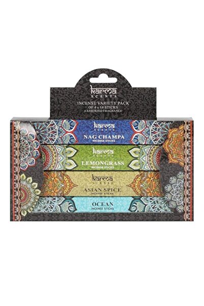 Generic Brand Karma Scents Incense Variety Pack, 4 Assorted Fragrances, Nag C...