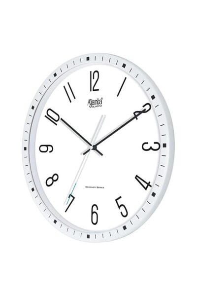 Generic Brand Ajanta 6087 Designer Wall Clock – White | Silent Sweep Movement...